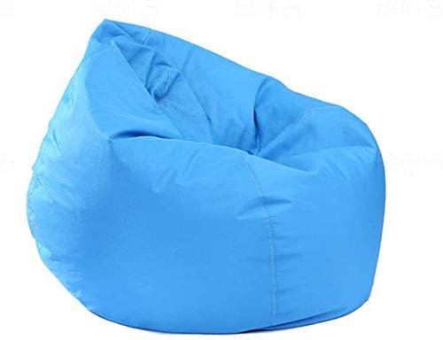 BriskyM Waterproof Bean Bag Chair, Large Storage, Oxford Chair Cover, Soft Indoor & Outdoor, Zipper, No Filling, Great for Gaming & Garden, Sky Blue, 60 X 65cm / 25.59 X 29.53''