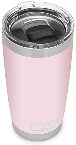 YETI Rambler Gobelet isotherme en acier inoxydable avec couvercle MagSlider, 591 ml, rose givré