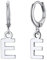 ChicSilver Silber Damen Buchstabe Ohrringe Creolen Hoop Ohrstecker mit Geschenkebox für Party
