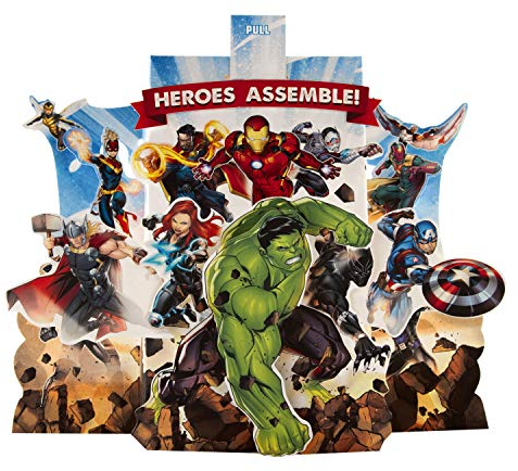 Hallmark Kindergeburtstagskarte – Pop-Out, beweglich, Marvel Avengers Design