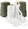 Seiletech.de Premium MAKRAMEE GARN | 500m | 5mm | Olivgrün | 100% Baumwolle | Kordel Natur | Baumwollgarn Baumwollseil | DIY Handwerk Dekoration
