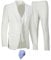 Furuyal Herren Anzug Slim Fit 3 Teilig Anzug Blazer Kleid Business Hochzeit Party Jacke Weste & Hose mit Krawatte, elfenbeinfarben, L