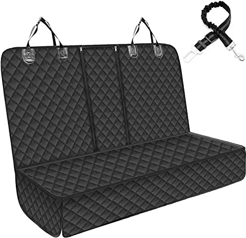 GARELF Dog Car Seat Cover, Scratch Proof & Nonslip Back CarSeat Cover for Dogs, CarSeat Cover with 1 Elastic Dog Seat Belt, Waterproof Universal Pet Car Seat Protector Fits Cars, Trucks, SUVs