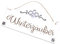 Schild Winterzauber - Schneeflocken Türschild mit Ornamenten 28x13 cm