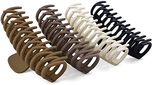 MAORULU Lot de 4 pinces à cheveux extra larges pour cheveux épais, 13 cm de long pour femme