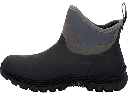 Muck Boots Women's Arctic Sport II Fleece Lined Waterproof Pull on Ankle Boot, Black, 5