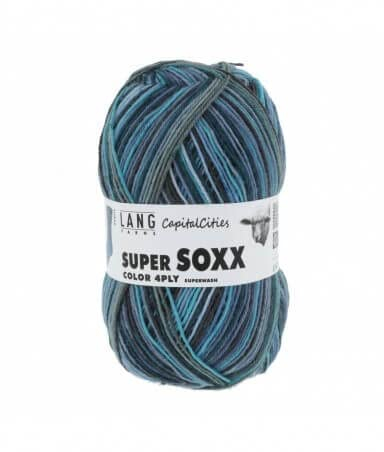 Lang Yarns - Super Soxx Color 4-fach 0343 blau 100 g