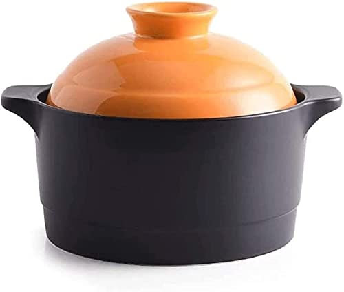 NIUBB Cacerola Naranja Calentado uniformemente Conducción de Calor rápido Tapa Doble Ligeramente presión Olla Multiusos
