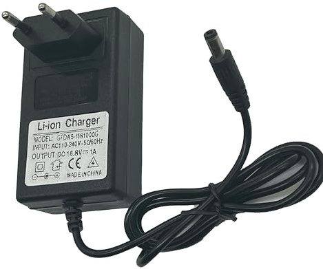 DC 16.8v 1A Adaptador de Cargador Universal, Cargador de batería de Litio AC 110-220V, Fuente de alimentación para electrodomésticos, Interfaz de 5,5 mm, Cable de 1 m