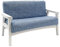 predolo Puppenhaus Sofa Im Maßstab 1:12 für Miniaturmöbel Wohnzimmer 11 X 6 X 7,5 cm, Blau