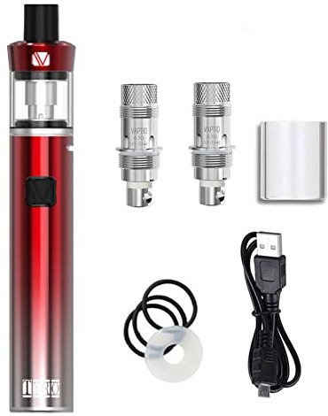 VAPTIO Vape Pen Kit 1500 mAh 30 W Akku elektronische Zigarette mit 1,6 Ohm/0,7 Ohm Cosmo Coil,No E Liquid No Nicotine(Rot)