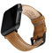 Archer Watch Straps - Uhrenarmbänder aus Hochwertigem Genarbtem Leder für Apple Watch (Kamelfarben/abgestimmtes Garn, Space Grau, 40/41/42mm)