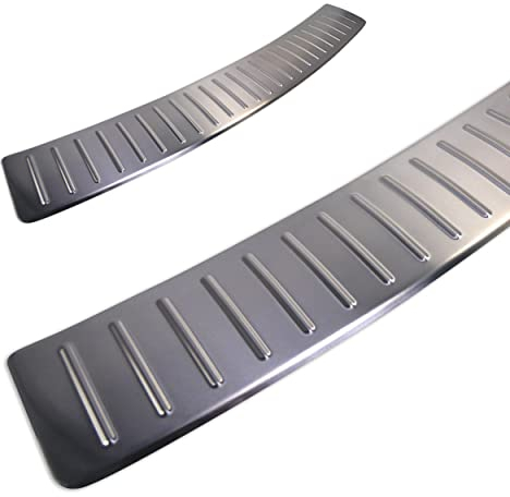 CHROMEMASTER - Ladekantenschutz Stoßstangenschutz - Kompatibel mit Ford Kuga 2008-2013 | Gebürsteter Edelstahl, Silber matt - Lackschutzleiste Sichert den Heckstoßfänger vor Kratzern