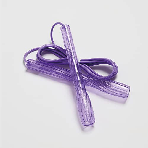 Exercise Jump Rope for Cardio, Boxing, CrossFit - Adjustable Skipping Rope for Men and Women, Lightweight, Tangle Free, Made in Korea(Crystal Gold Jumprope, UA-430) (Twist Purple)