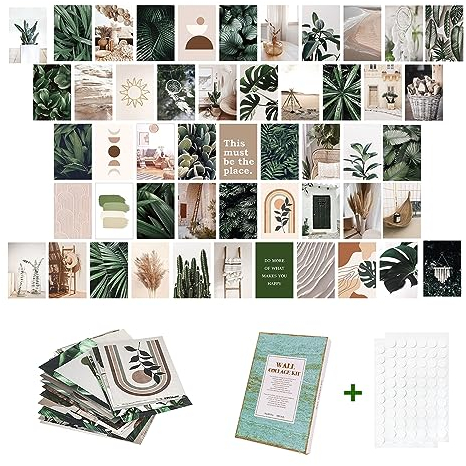 GEFIRE 50 Piezas Kit de Collage de Pared, Posters para Pared Aesthetic Room Decor Poster Vintage Collage de Imágenes Estéticas para Habitación Estética Retro Decoración de Pared
