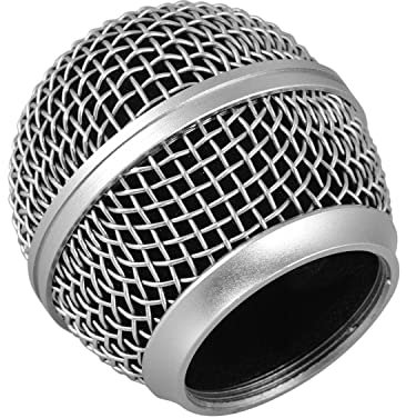 Microphone Grille Mic Replacement Ball Head Compatible with Shure SM58/SM58S/SM58LC/BETA58/BETA58A/SA-M30/SV100/UT2/PGX24/SLX4 Microphones Maiju