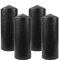 Bestgoodies Wachskerzen (4er Pack) Schwarz Stumpenkerzen Ø6cm x 13,5cm - Kerze in vielen Farben, Lange Brenndauer - Hergestellt in EU - Kerzen Blockkerzen