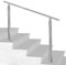 Herrselsam Main courante en acier inoxydable extérieur 180 cm, rampe d'escalier intérieur et extérieur, garde-corps sans traverses pour escaliers, balustrade, balcon