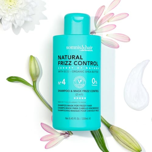 somnis&hair - 2 in 1 Anti-Frizz Shampoo und Maske - Weichmacht, hydratisiert und kontrolliert Frizz - Gesundes und glänzendes Aussehen - Parabenfrei - Vegan - 250 ml