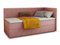 Boxspringbett Flame mit Bettkasten - Einzelbett mit Bonell-Matratze und Topper, Polsterbett, Universelle Bettseite, Bett, Schlafzimmer, Kinderzimmer (Pink (Kronos 29), 100 x 200 cm)