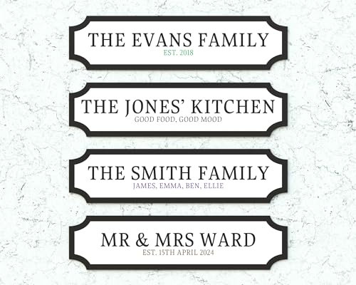 Active Film Personalised Vintage Family Name Street Sign, Custom Weatherproof Wall Door Plaque, Surname Metal