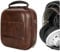 Geekria Shield Kopfhörer-Hülle, kompatibel mit AKG K701 Ultra, Pro Audio K702/K72, K72, Ersatz-Hartschalen-Reise-Tragetasche mit Kabelaufbewahrung (braunes veganes Leder)