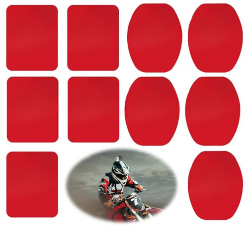 gaubss 10 Pack Sticky Adhesive Pad Replacement, Double Sided Dash Cam Stickers for Cars Compatible with G o P r o H e r o Action Camera or DashCam (5 x Flat, 5 x Curved)