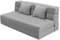 ANONER 203 cm L × 152 cm B Doppelte Schlafsofa,Bodensofa Gästesofa mit Schlaffunktion mit Memory Schaum & 2 Kissen, Loungesofa Waschbar Set für Wohnzimmer Lofts, Hellgrau