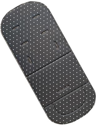 Colchoneta Silla Paseo Universal, Cojin Carro Bebe, Cojín Universal para Cochecito de Bebé, Cojín Lavable para Cochecito de Bebé, Suave y Transpirable, 80 x 34cm,Puntos Grises