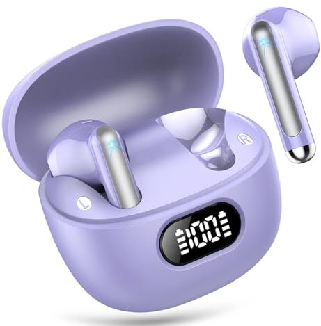 Tukio Cuffie Bluetooth, 2024 Auricolari Bluetooth 5.3 Stereo HiFi con 4 HD Mic, Cuffie Wireless In Ear ENC Cancellazione Rumore,