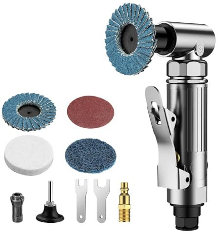 Yopeissn Druckluft-Winkelschleifer, 90 Grad, Hochleistungs-Druckluft-Schleif- und Polierwerkzeug mit 20.000 Min zum Konturenschleifen, Polieren B