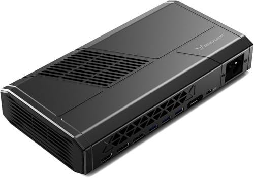 MINIS FORUM Dockingstation MGA1, AMD 7600M XT Grafik, 8G GDDR6 Speicher, Dreifach-Bildschirme HDMIx1/DP2.0x2, Oculink 4i(PCIE4.0x4)/USB3.2 Gen 2 10Gbps x 3/Type-C(USB3.2 Gen2 10Gbps)/Netzschalter