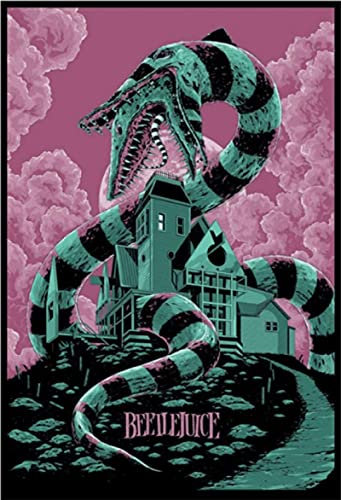 SZTVECFW Puzzle 1000 Teile Bild zusammenbauen S Beetlejuice Klassische Horrorfilmkunst for Bar for Erwachsene Kinderspiele Lernspielzeug
