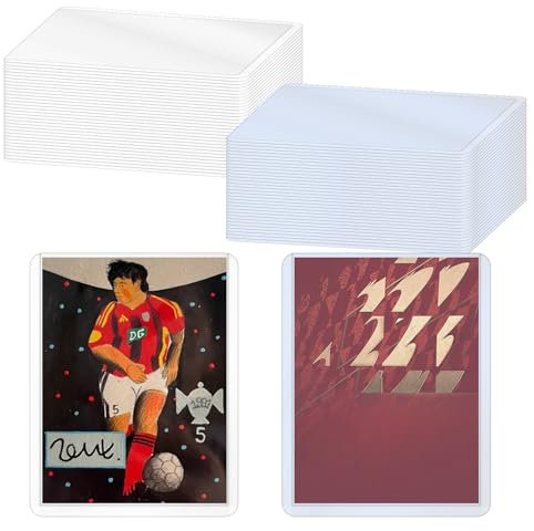 60 Pcs Hard Card Sleeves,Card Protectors Holders,6x101mm（3 x 4 Inches） Standard Top Loaders, Trading Card Sleeves Deck Protectors Compatible with Sports Game MTG Yugioh Cards