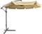 Ombrellone da Giardino Decentrato 3x3 Mt Palo Alluminio Telo con Pendente Chiusura a Manovella Base a Croce Sistema Air Vent Arredamento Esterno Gazebo Piscina Giardino Terrazzo Esterni (Beige)