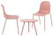 CLP Ensemble de 2 sièges Mindin I Ensemble de Jardin 2X Chaise empilable et 1x Table I Résistant aux intempéries et aux UV, Couleur:Rose