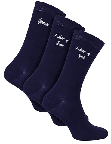 Sock Snob - 3 Pairs Mens Wedding Socks for Father of the Groom & Bride | Wedding Gift