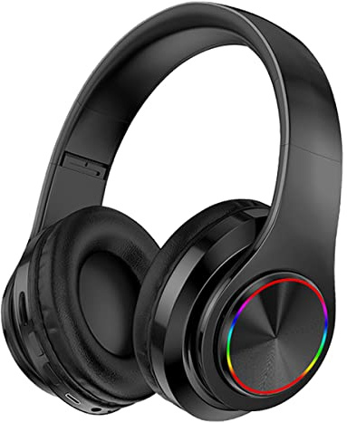 DURNYDT Bluetooth Kopfhörer Over Ear, 12 Stunden Spielzeit Kopfhörer Kabellos mit, HiFi-Stereo Faltbares Bluetooth 5.0 Wireless Headphones für Reisen/Büro/Handy/PC