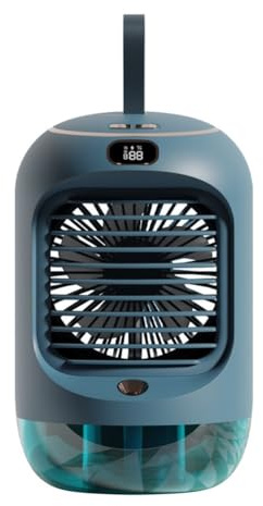 Tidevib Refroidisseur d'air portable USB et ventilateur pulvérisateur avec oscillation automatique pour bureau, mini ventilateur de refroidissement personnel pour petits espaces