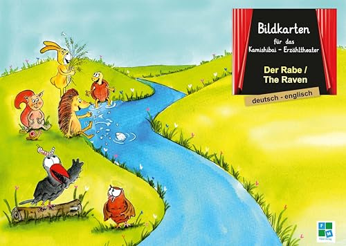 Der Rabe: Bildkarten für das Kamishibai-Theater DINA3 in deutsch/englisch