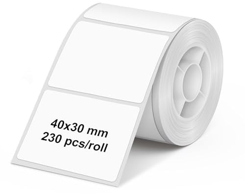 Olympia Etikettenrolle für PM220 | 40 × 30 mm | weiß | Etiketten für Etikettendrucker PM220 | wasserfest & abriebfest