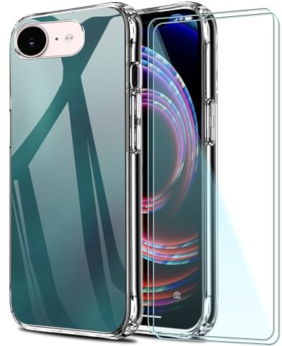 FortiCase Handyhülle für iPhone 17e mit 2 Stück Displayschutzfolie,Transparent Silikon Case Cover Stoßfest Weicher Schutzhülle,für iPhone 17e Anti-Kratz Schutzfolie - 2G