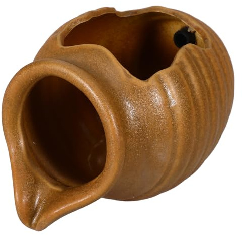LIFKICH Ceramic Fountain Jar Water Dispenser Smooth Water Flow Hydroponic Features Balcony Patio Garden Decor Indoor Tabletop