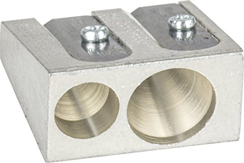 Brunnen 1029897 Spitzer aus Metall, Doppelspitzer, 2,5 x 2,5 x1,3 cm, für Stifte bis 11 mm Durchmesser)