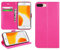 DN-Technology iPhone 7 Plus Case, iPhone 8 Plus Case, Flip Folio PU Leather Book Phone Cover, Wallet Stand Feature Magnetic Closure ID Card Holder Slots, For iPhone 7+/8+ Cover (PINK)