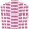 INDIGOS UG Namensaufkleber Kinder - 51x7 mm - 140 Stück Sticker für Kinder, Schule und Kindergarten - Stifte, Federmappe, Lineale - rosa Hintergrund - individueller Aufdruck