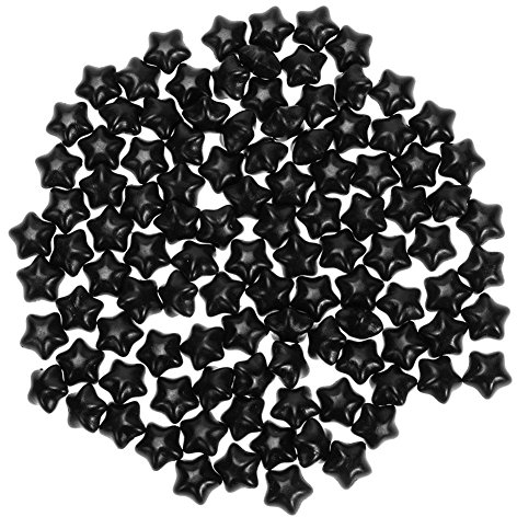 Demiawaking 100pcs fünfzackiger Stern Stempel Siegelwachs Paint Wax Umschlag Karte Siegellack (Schwarz)