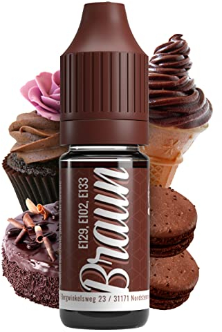 Belissia Lebensmittelfarbe Braun - 10ml flüssig & hochkonzentriert - Lebensmittelechte Speisefarbe zum Backen, Kochen, Fondant & DIY - vegan, stark färbend, geschmacksneutral
