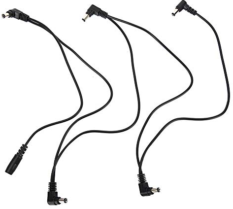 Gitarren Patchkabel Kette 5 Way Right Angle Daisy Chain Kabel für Gitarren und Bässe Effektpedale Musikinstrumentenzubehör