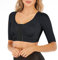 Bafully Women Compression Arm Shaper Sleeves Crop Tops with Post Surgery Front Fastening Sports Bra (Black, Medium)